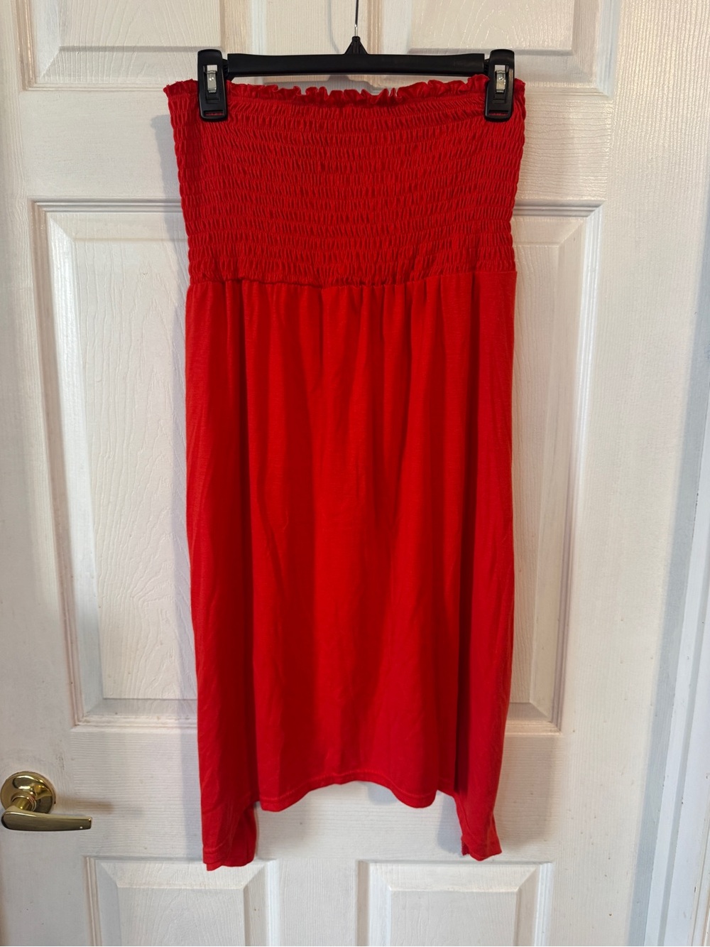 Joe Boxer Red/orange Smocked Strapless Top